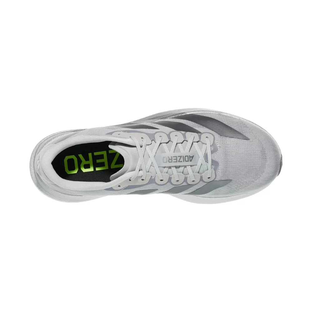 Men's Adizero EVO SL Running Shoe - Silver Met/Iron Met/Lucid Lemon - Regular (D) - Image 4