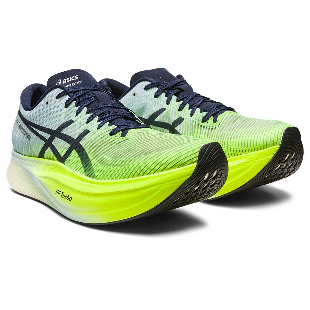 All Gender Metaspeed Sky+ Running Shoe - Hazard Green/Sky - Regular (D) - Image 4