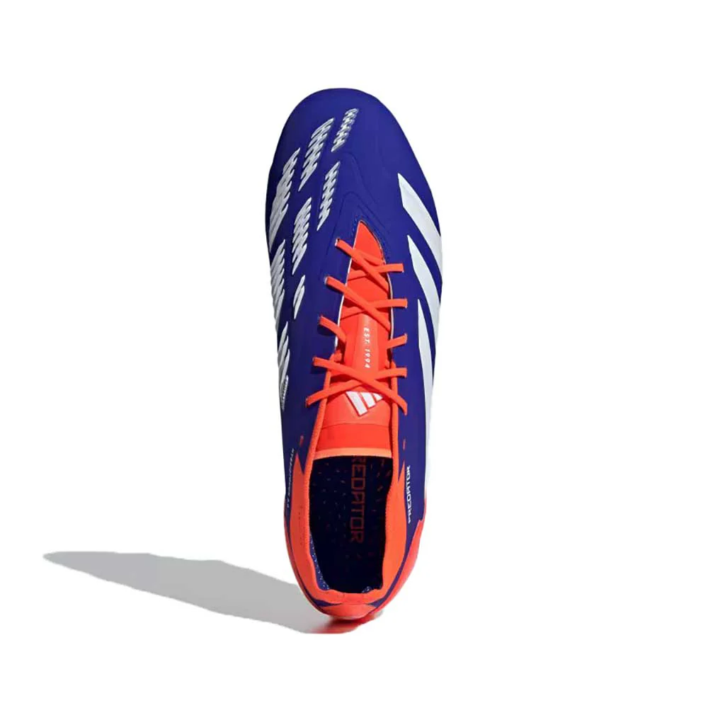 Men's Predator Elite FG Soccer Cleats - Lucid Blue/Cloud White/Solar Red - Regular (D) - Image 6