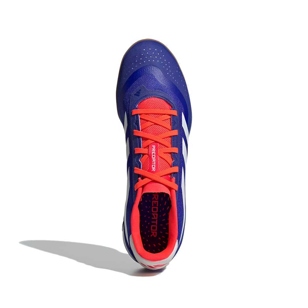 Predator League Indoor Soccer Shoe - Lucid Blue/Cloud White/Solar Red - Regular (D) - Image 6