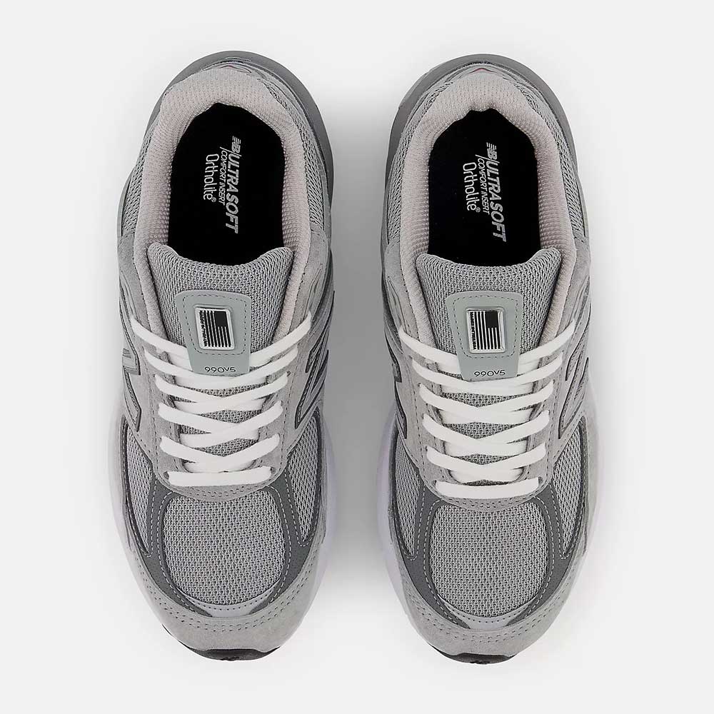 Women's MADE in USA 990v5 Core Running Shoe - Grey/Castlerock- Regular (B) - Image 5