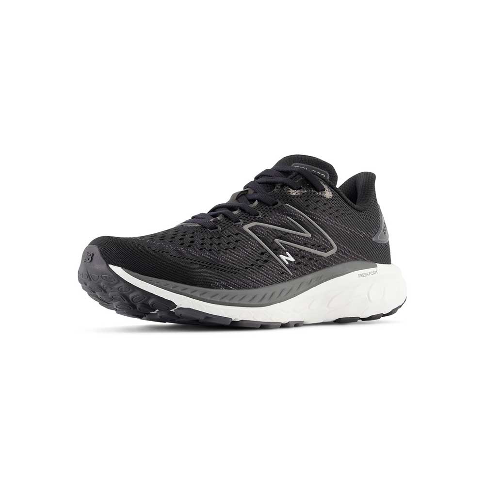 Youth Big Kids' Fresh Foam X 860v13 Running Shoe - Black/White - Wide (W) - Image 6