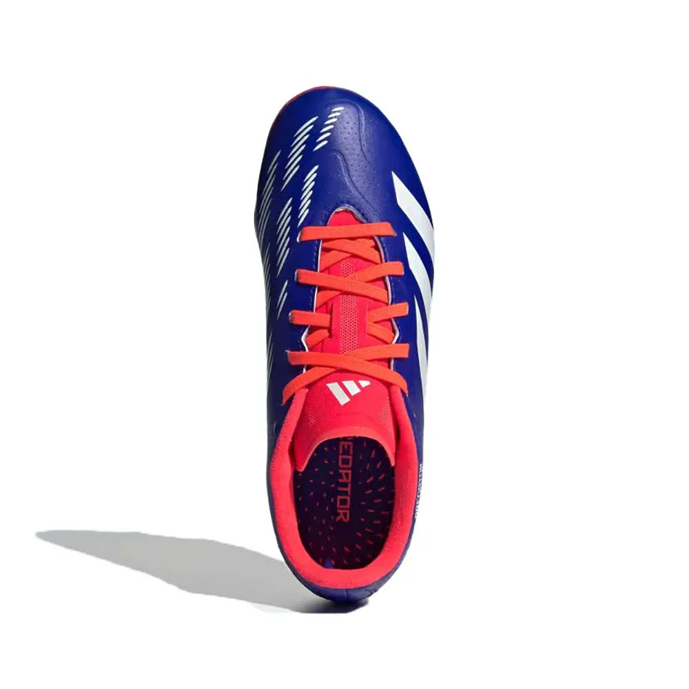 Youth Jr Predator League Firm Ground Cleats - Lucid Blue / Cloud White / Solar Red - Regular (D) - Image 5