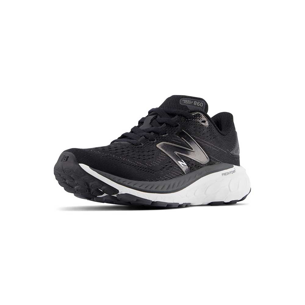 Youth Little Kids'  Fresh Foam X 860v13 Running Shoe - Black/White - Wide (W) - Image 3